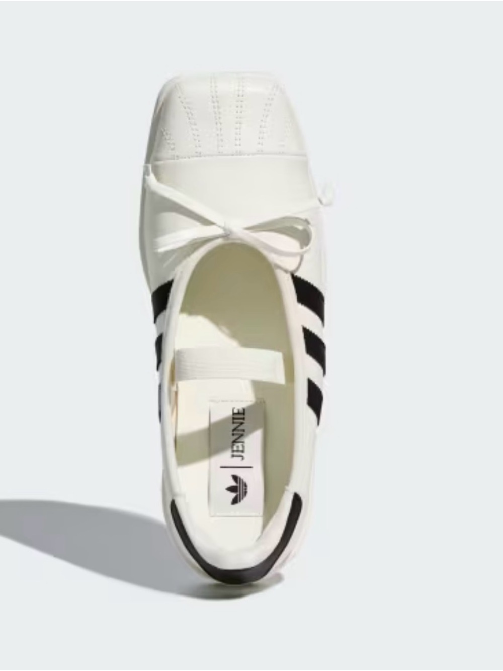 adidas White and Black Jennie Ballet-Inspired Sneaker